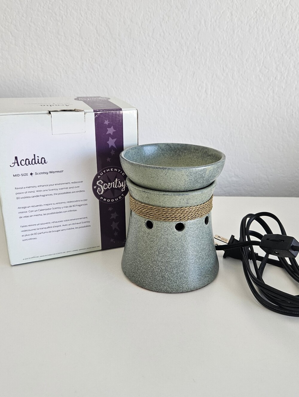 Scentsy | Acadia In Box Wax Warmer Plug In Home Room Ceramic Rustic MSW-ACAD